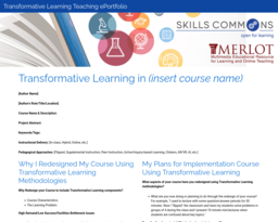 Transformative Learning Teaching ePortfolio