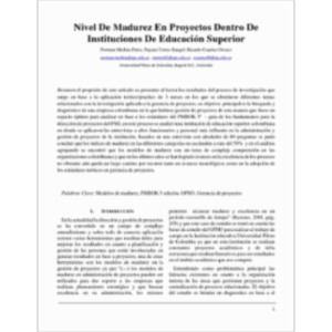 Nivel De Madurez En Proyectos Dentro De Instituciones De Educación Superior icon