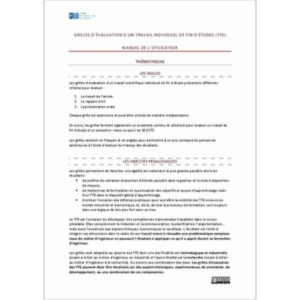 Grilles d'évaluation d'un travail de fin d'études/fin de cycle en sciences de l'ingénieur icon