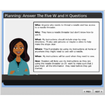 Writing Exercise: Planning Instructions icon