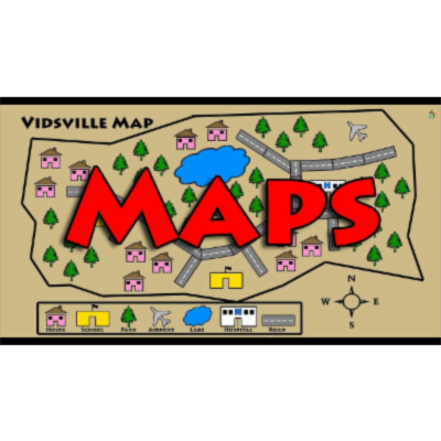 Learn About Maps - Symbols, Map Key, Compass Rose icon