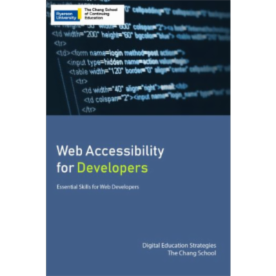 Web Accessibility for Developers  Open Textbook icon