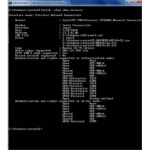 Find Your Wireless Drivers Using Netsh