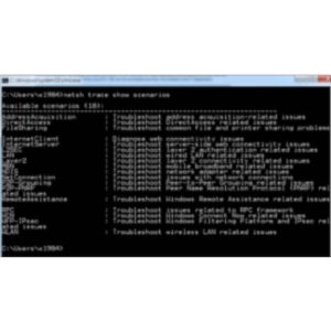 Troubleshoot your network using netsh scenarios command icon