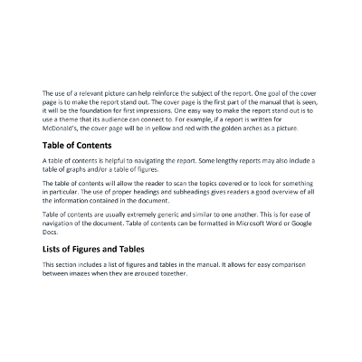 Front Matter in a Technical Manual icon