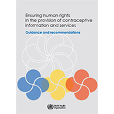 Ensuring human rights in the provision of contraceptive information and services icon