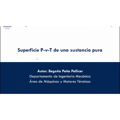 Superficie P-v-T de una sustancia pura icon