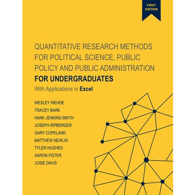 Quantitative Research Methods for Political Science, Public Policy and Public Administration for Undergraduates: 1st Edition With Applications in Excel icon