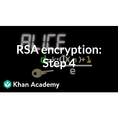 RSA encryption: Step 4 | Journey into cryptography | Computer Science | Khan Academy icon