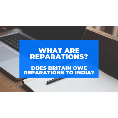 What are Reparations? Britain Owes Reparations to India. icon