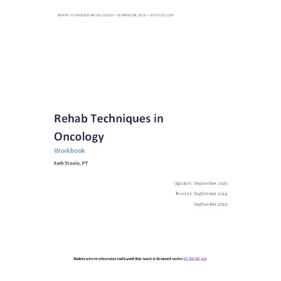 Rehab Techniques in Oncology Workbook - Jodi Steele, PT | Niagara College Digital Archive icon