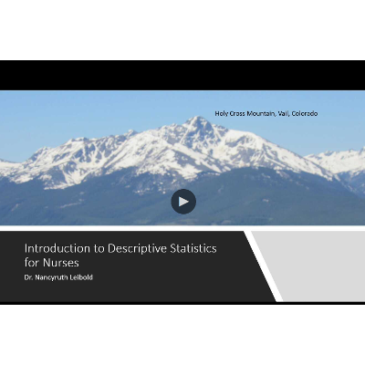 Introduction to descriptive statistics for nurses. icon