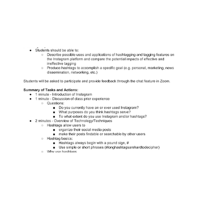 Instagram Hashtagging as an Organizing System: Lesson Plan icon