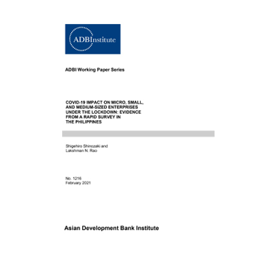 COVID-19 Impact on Micro, Small, and Medium-Sized Enterprises under the Lockdown: Evidence from a Rapid Survey in the Philippines icon
