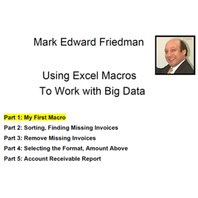 Learning Excel Macros To Work with Big Data | Mark Friedman Accounting icon