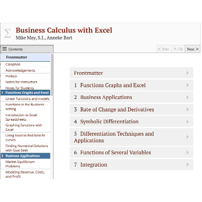Business Calculus with Excel icon