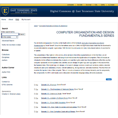 Computer Organization and Design Fundamentals Series | East Tennessee State University icon