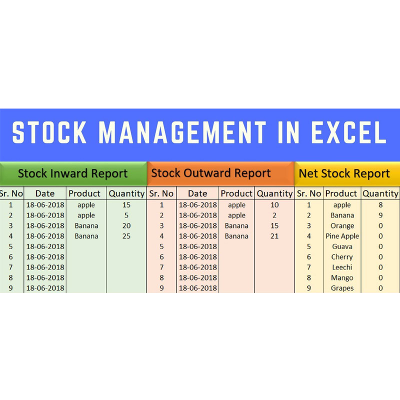 Stock Management in Excel Sheet icon