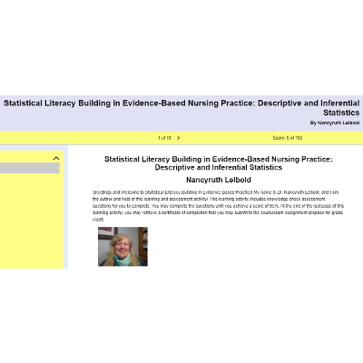 Statistical literacy building in evidence-based nursing practice: Descriptive and Inferential Statistics icon