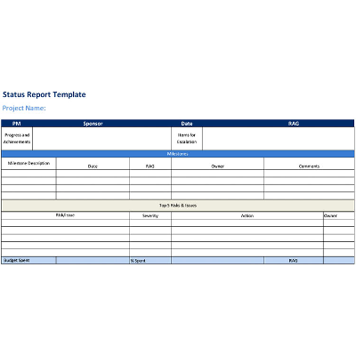 Customizable Weekly Status Report Template {Excel +PPT} icon