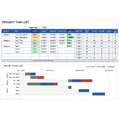 Project Task Tracking Excel Template - Projectemplates icon