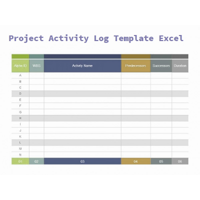 Guide to use Project Activity Log Excel Template - Projectemplates