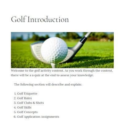 Introduction to Golf (UGA) icon