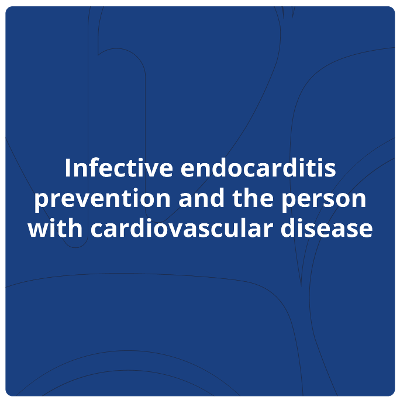 Infective endocarditis prevention and the person with cardiovascular disease icon
