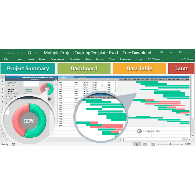Multiple Project Tracking Template Excel icon