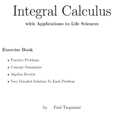 Integral Calculus with Applications to Life Sciences Exercise Book icon
