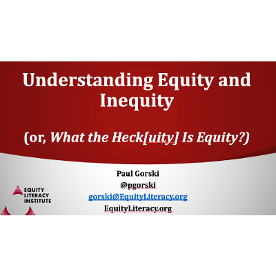 Understanding Equity and Inequity