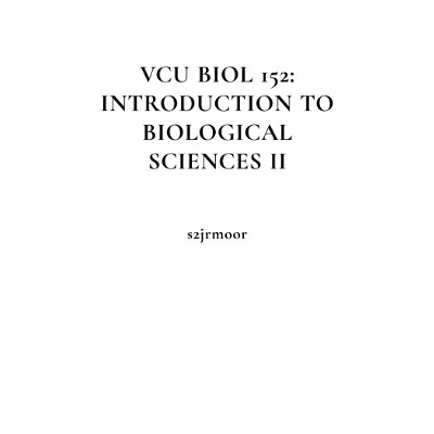 Introduction to Biological Sciences II