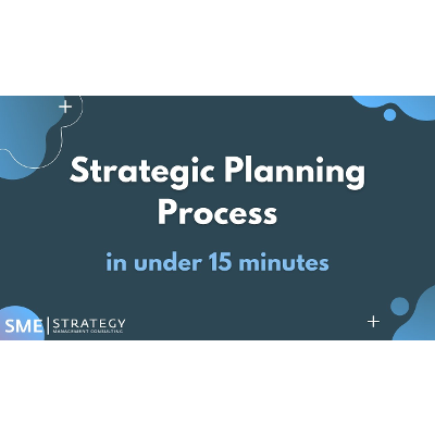 The steps of the strategic planning process in under 15 minutes icon