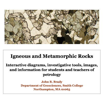 Igneous and Metamorphic Rocks: Interactive Diagrams, Investigative Tools, Images, and Information for Students and Teachers of Petrology icon