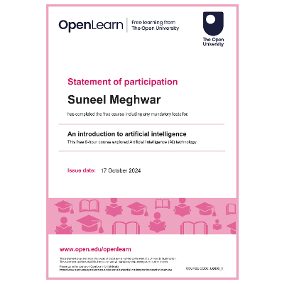 Certificate of Artificail Intelligence icon