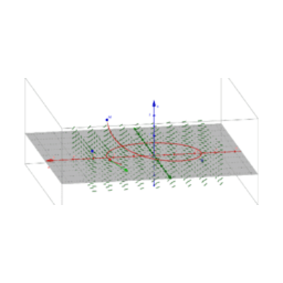 3D vector field and 1st order differential equation integration icon