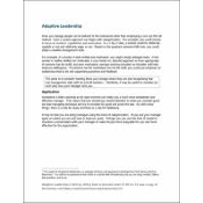 Adaptive Leadership