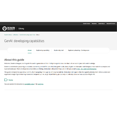 GenAI: developing capabilities guide icon