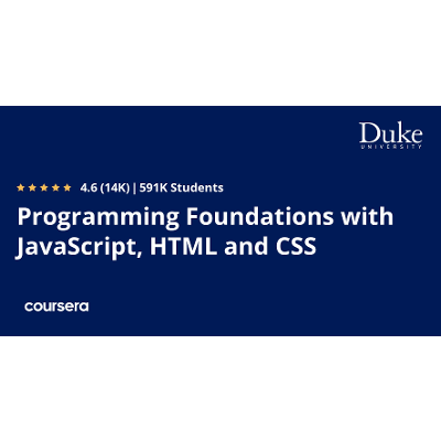 Programming Foundations with JavaScript, HTML and CSS icon