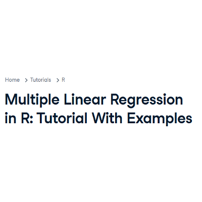 Multiple Linear Regression in R: Tutorial With Examples icon