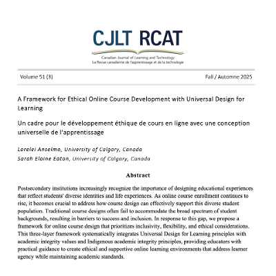 View of A Framework for Ethical Online Course Development with Universal Design for Learning icon