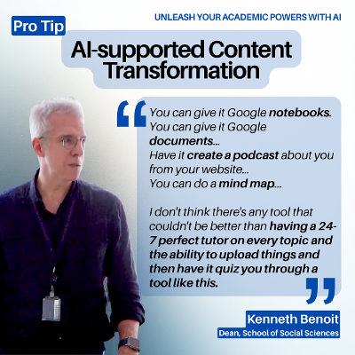 Pro Tip: AI-supported Content Transformation for Teaching and Learning