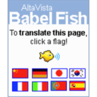 Translation service for web pages in modern languages icon