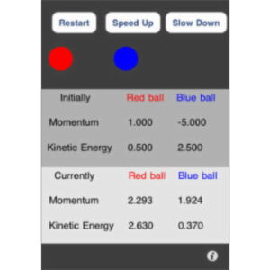 Collisions1D App for iOS icon