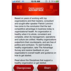 Patrick Lencioni’s Advantage App for iOS