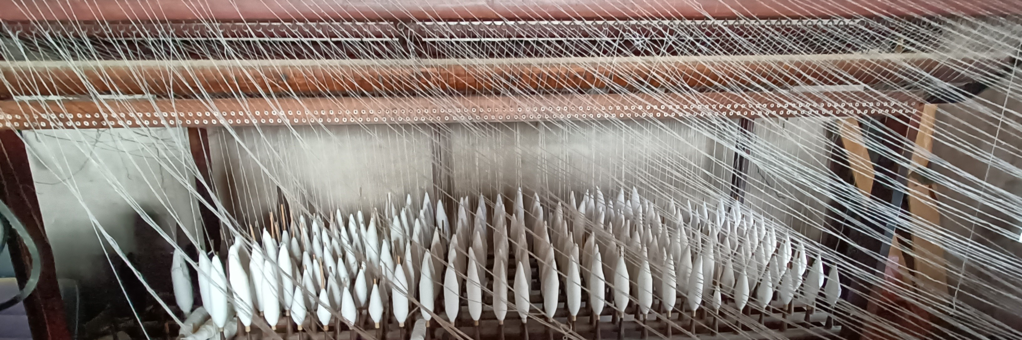 Warping machine in an old textile industry, Burgos, Spain